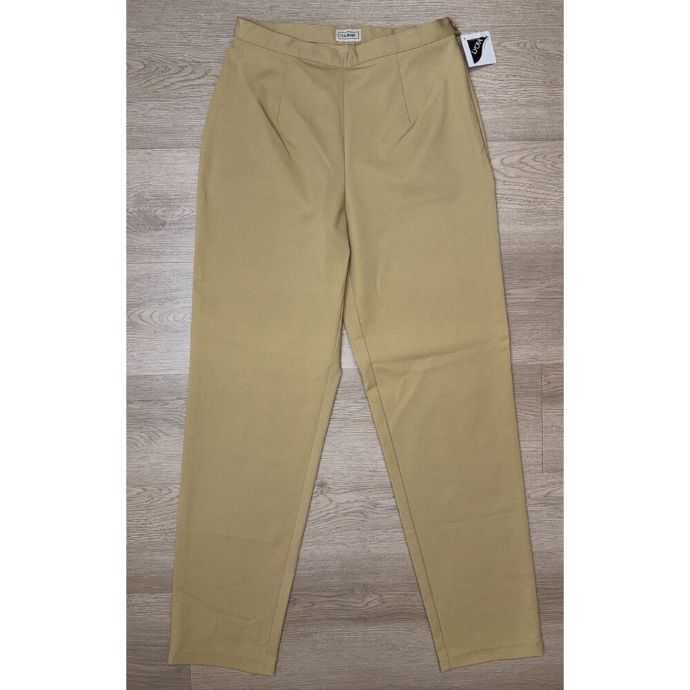 NWT Vintage LL Bean Womens 6 Reg Khaki Chino Pants Stretch Lycra Deadstock